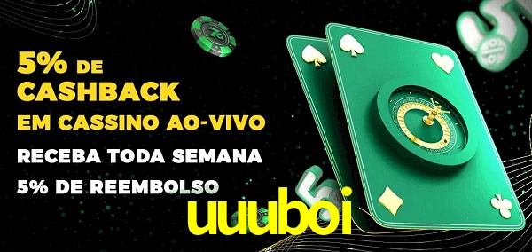 Promoções do cassino ao Vivo uuuboi